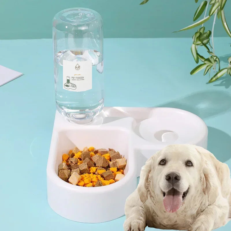 Automatic Pet Water & Food Bowl – 500ml Dual-Use Moisture-Proof Feeder