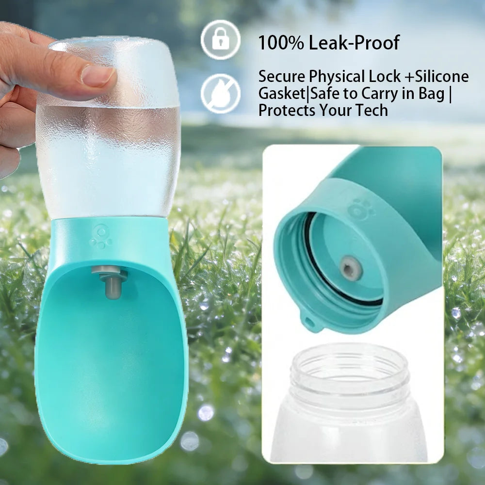 Portable Dog Water Bottle – Leakproof Travel Drinking Bowl for Dogs & Cats