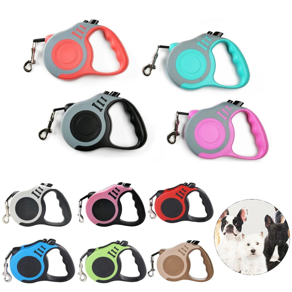 Retractable Dog Leash – Strong Nylon Lead 3m/5m for All Breeds