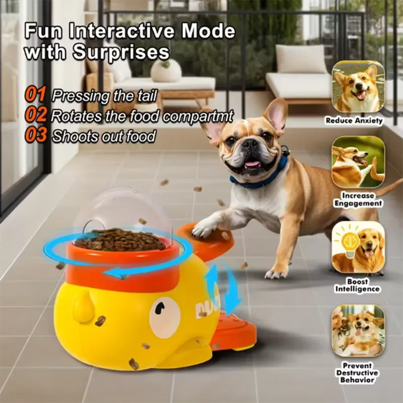 Interactive Duck Puzzle Feeder for Dogs & Cats – Slow Feed, Anti-Gulp