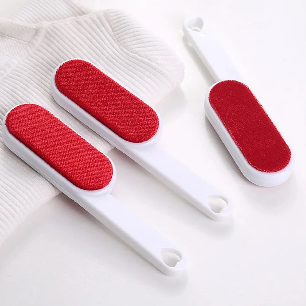 2-Sided Pet Hair Remover Brush – Self-Cleaning Lint Roller for Sofa, Carpet & Clothes