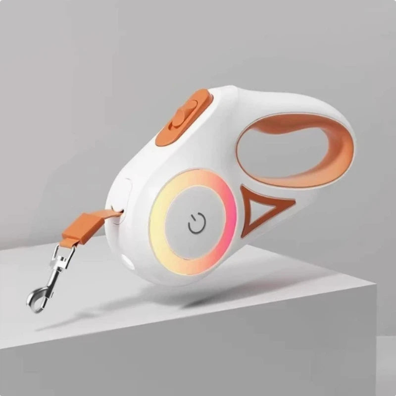 Retractable LED Dog Leash – Light-Up Safety Leash for Night Walks