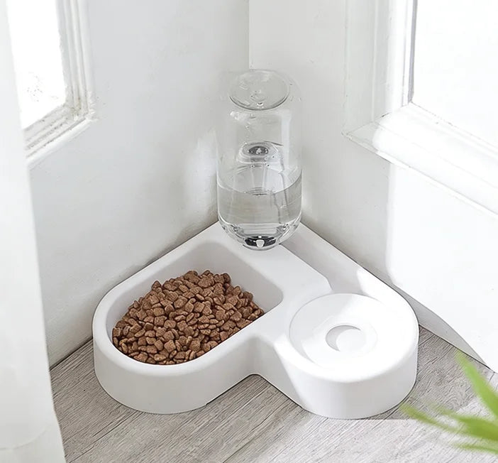 Automatic Pet Water & Food Bowl – 500ml Dual-Use Moisture-Proof Feeder for Dogs & Cats