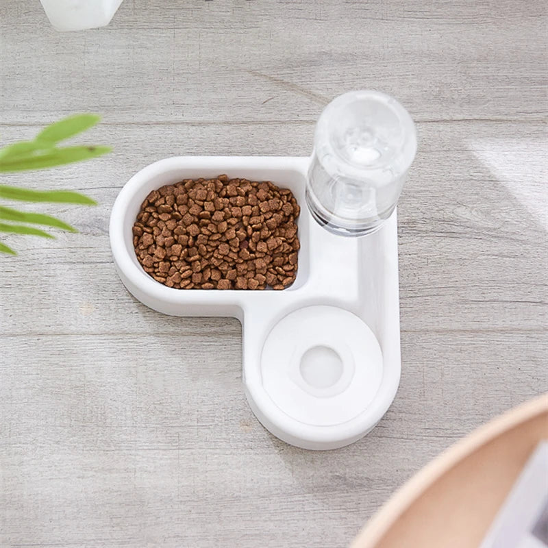 Automatic Pet Water & Food Bowl – 500ml Dual-Use Moisture-Proof Feeder