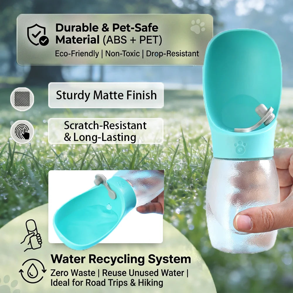 Portable Dog Water Bottle – Leakproof Travel Drinking Bowl for Dogs & Cats
