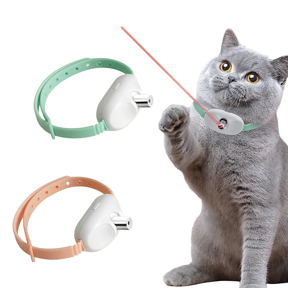 Automatic Laser Cat Collar Toy – Hands-Free Self-Entertainment for Indoor Cats