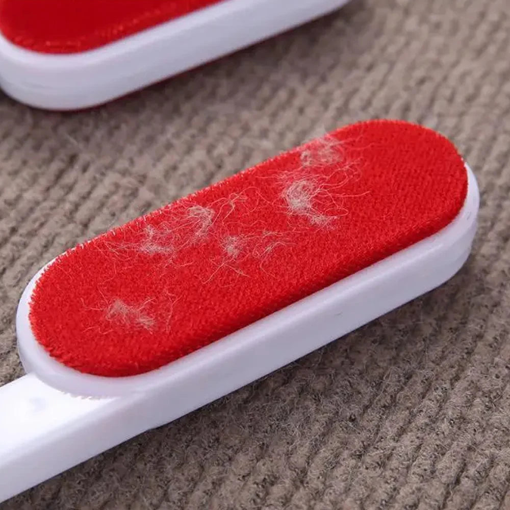 2-Sided Pet Hair Remover Brush – Self-Cleaning Lint Roller for Sofa, Carpet & Clothes