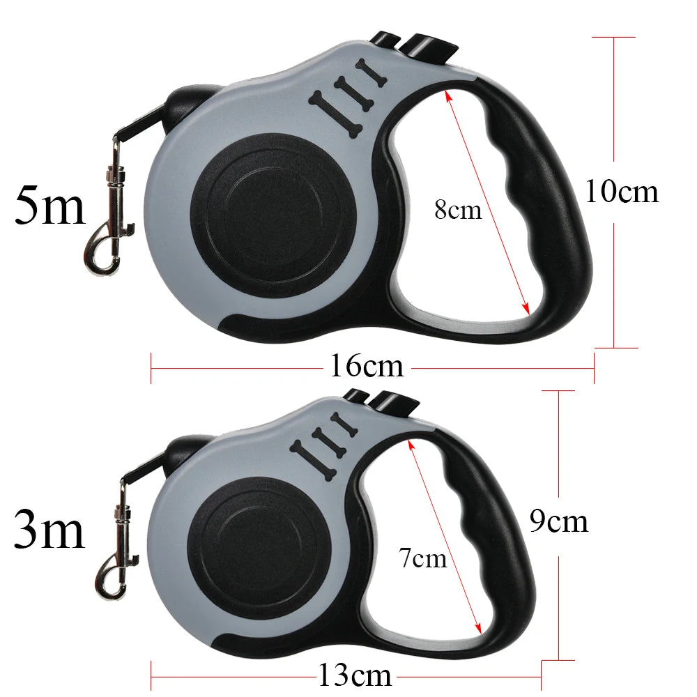 Retractable Dog Leash – Strong Nylon Lead 3m/5m for All Breeds