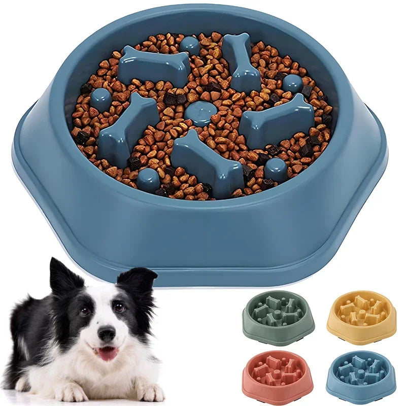 Slow Feeder Dog Bowl – Anti-Choking Puzzle Dish for Small & Medium Dogs