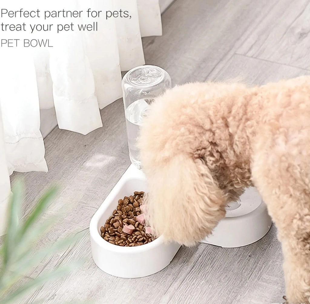 Automatic Pet Water & Food Bowl – 500ml Dual-Use Moisture-Proof Feeder for Dogs & Cats