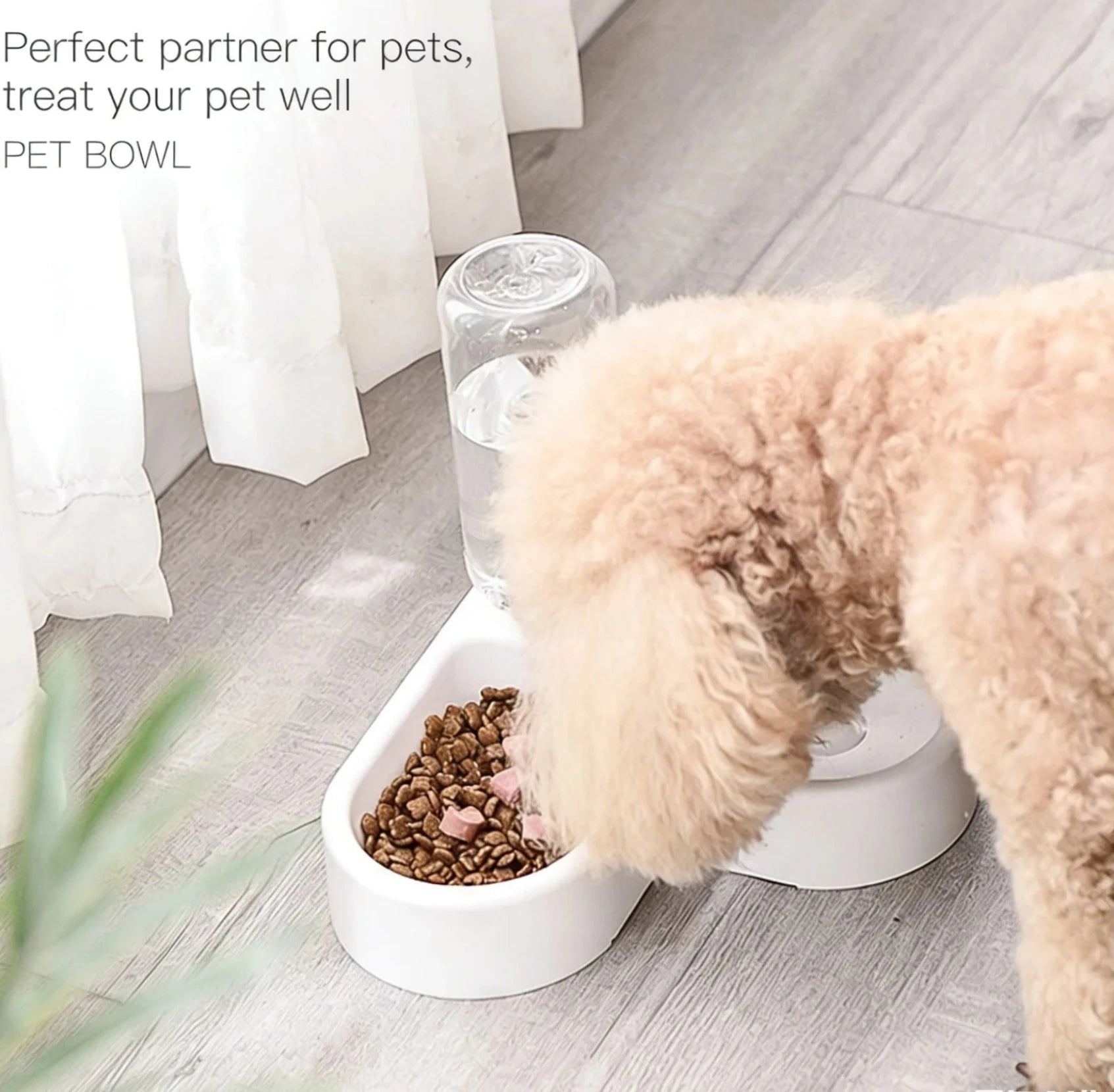 Automatic Pet Water & Food Bowl – 500ml Dual-Use Moisture-Proof Feeder for Dogs & Cats