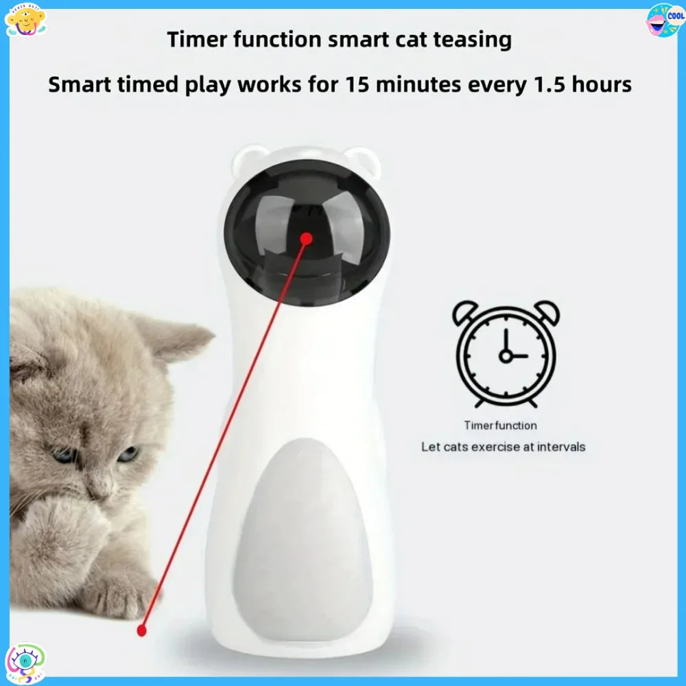 Automatic Laser Cat Toy – Spinning Laser with Adjustable Speed & 15-Min Timer
