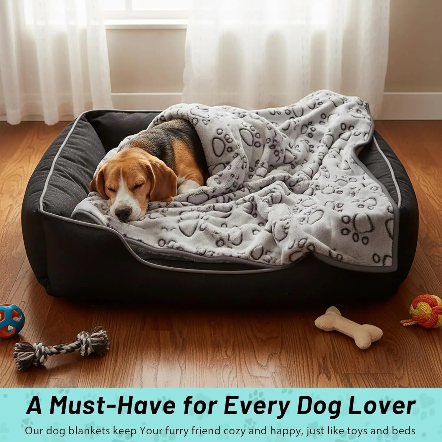 Premium Soft Dog Blanket – Washable Fleece for Indoor Cats & Dogs