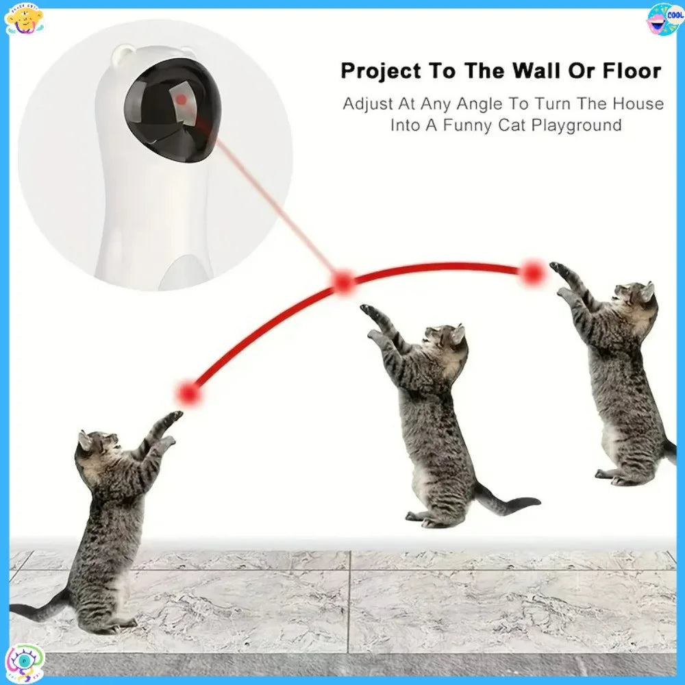 Automatic Laser Cat Toy – Spinning Laser with Adjustable Speed & 15-Min Timer
