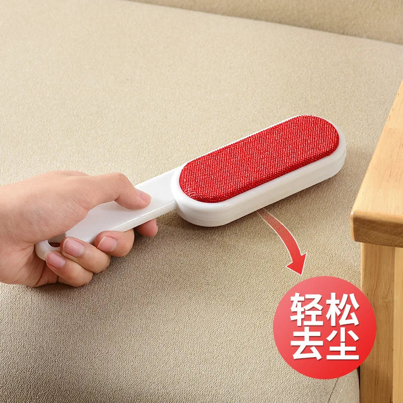 2-Sided Pet Hair Remover Brush – Self-Cleaning Lint Roller for Sofa, Carpet & Clothes
