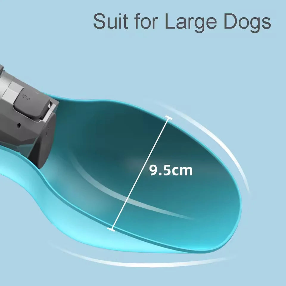 Large Dog Water Bottle 800ml – Foldable Flip Outdoor Travel Feeder