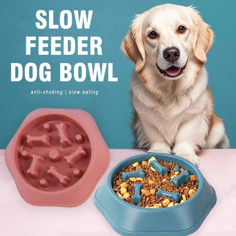 Slow Feeder Dog Bowl – Anti-Choking Puzzle Dish for Small & Medium Dogs
