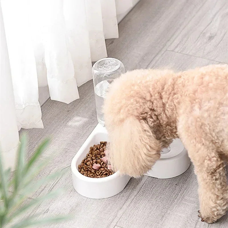 Automatic Pet Water & Food Bowl – 500ml Dual-Use Moisture-Proof Feeder