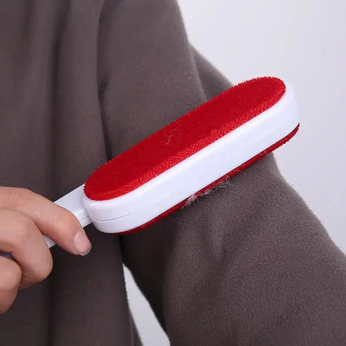 2-Sided Pet Hair Remover Brush – Self-Cleaning Lint Roller for Sofa, Carpet & Clothes