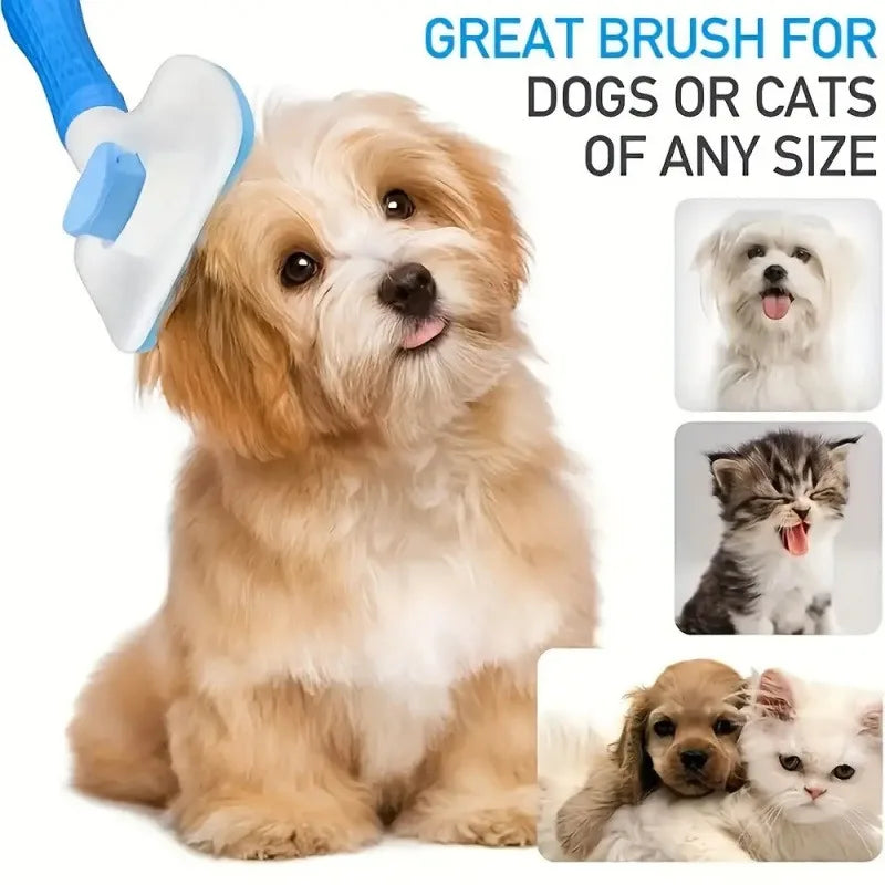 Easy-Clean Self-Cleaning Pet Grooming Brush – One-Click Hair Removal for Dogs & Cats